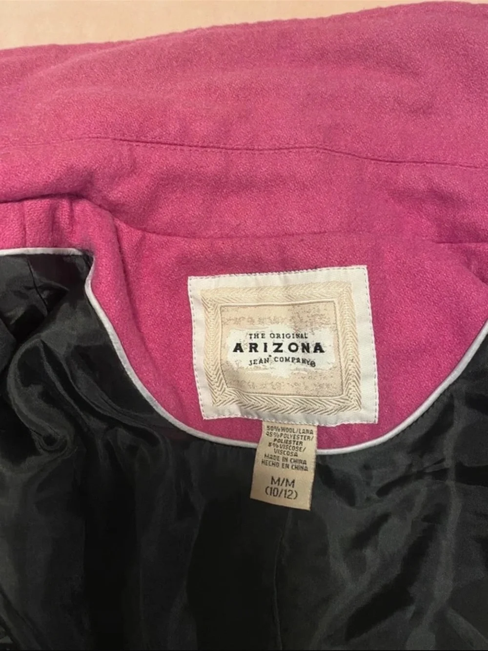 Arizona Jean Company Girls' Magenta Double-Breasted Peacoat